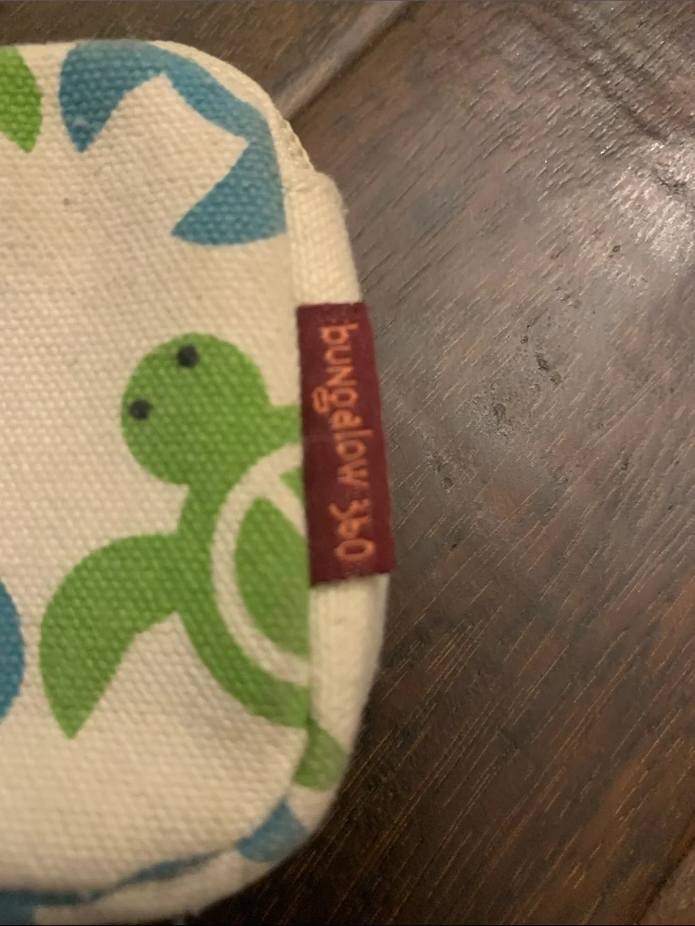 bungalow 360 Turtle Print Mini Wristlet in Blue & Green